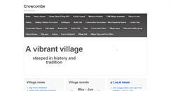 Desktop Screenshot of crowcombe.org.uk