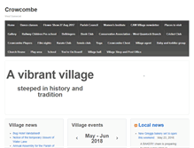 Tablet Screenshot of crowcombe.org.uk